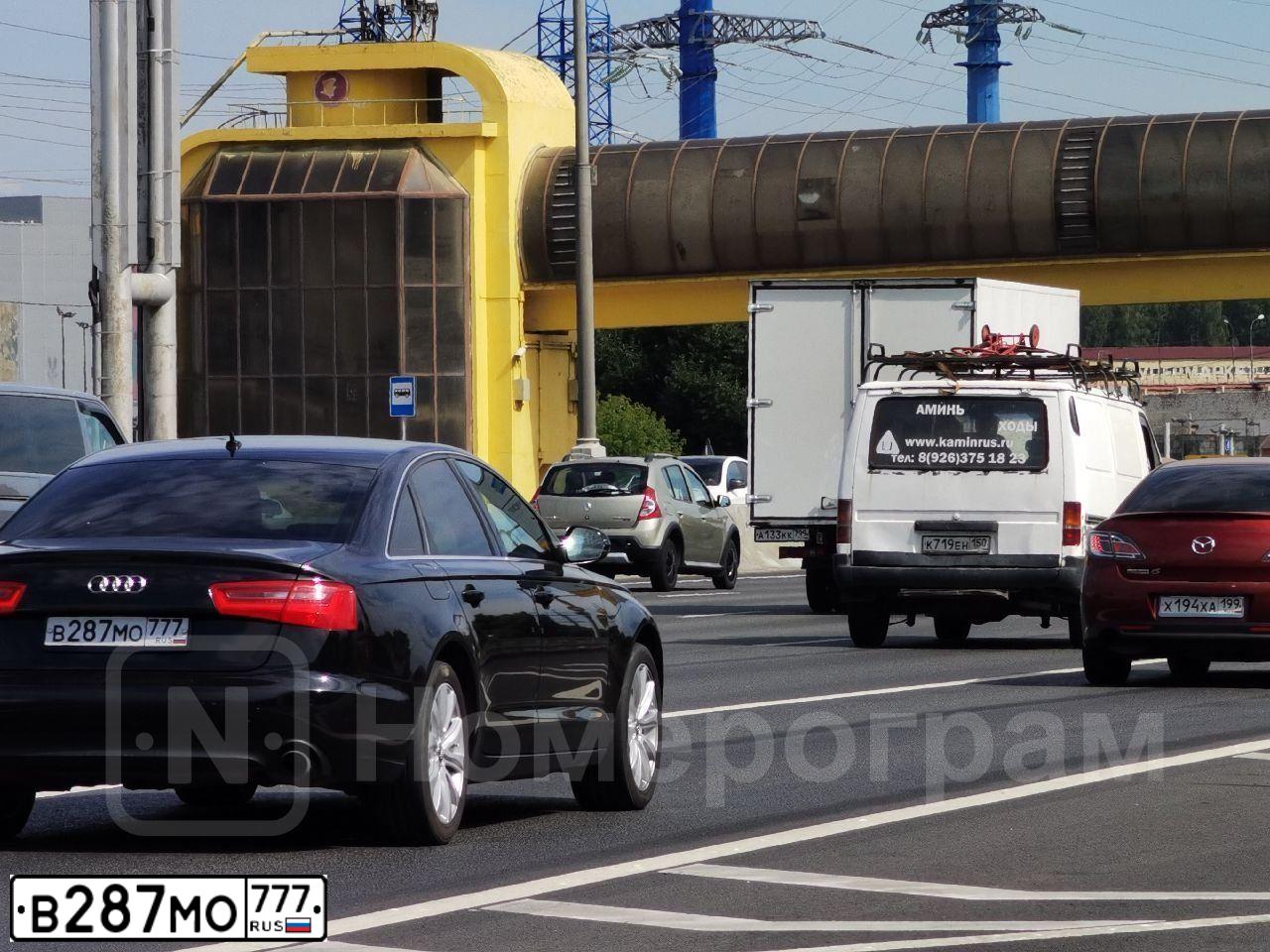 Фото автомобиля AUDI A6, 2014 — госномер В287МО777. Цвет: ЧЕРНЫЙ