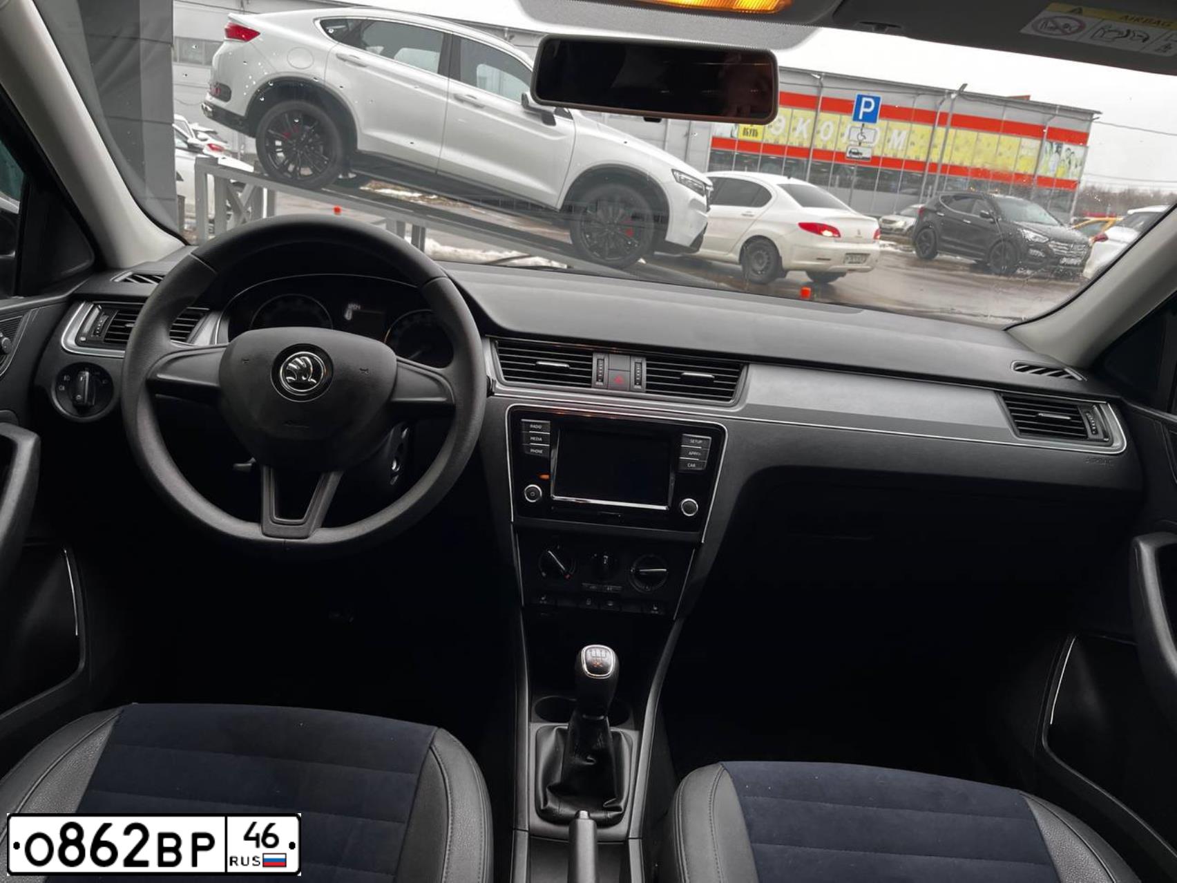 Фото автомобиля SKODA RAPID, 2019 — госномер О862ВР46. Цвет: ЧЕРНЫЙ