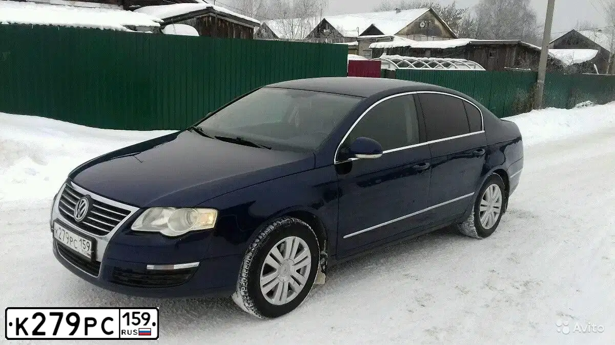 Фото автомобиля VOLKSWAGEN PASSAT, 2006 — госномер А222УН159. Цвет: ТЕМНО-СИНИЙ