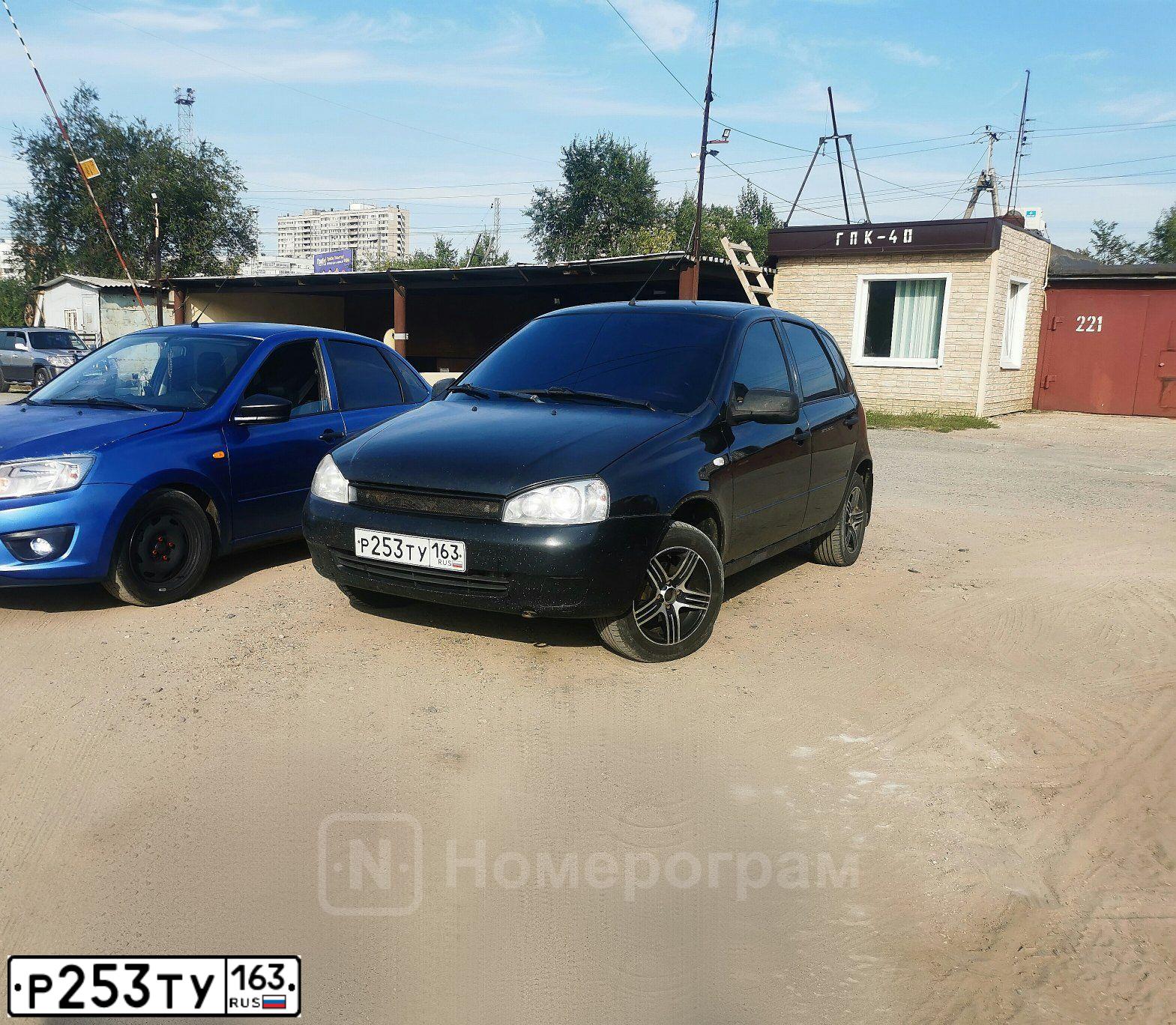 Фото автомобиля LADA 1119 KALINA, 2012 — госномер Р253ТУ163. Цвет: СИНЕ-ЧЕРНЫЙ