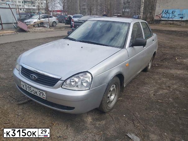 Фото автомобиля LADA 2170 PRIORA, 2008 — госномер К315ОК29. Цвет: СВЕТЛО-СЕРЫЙ