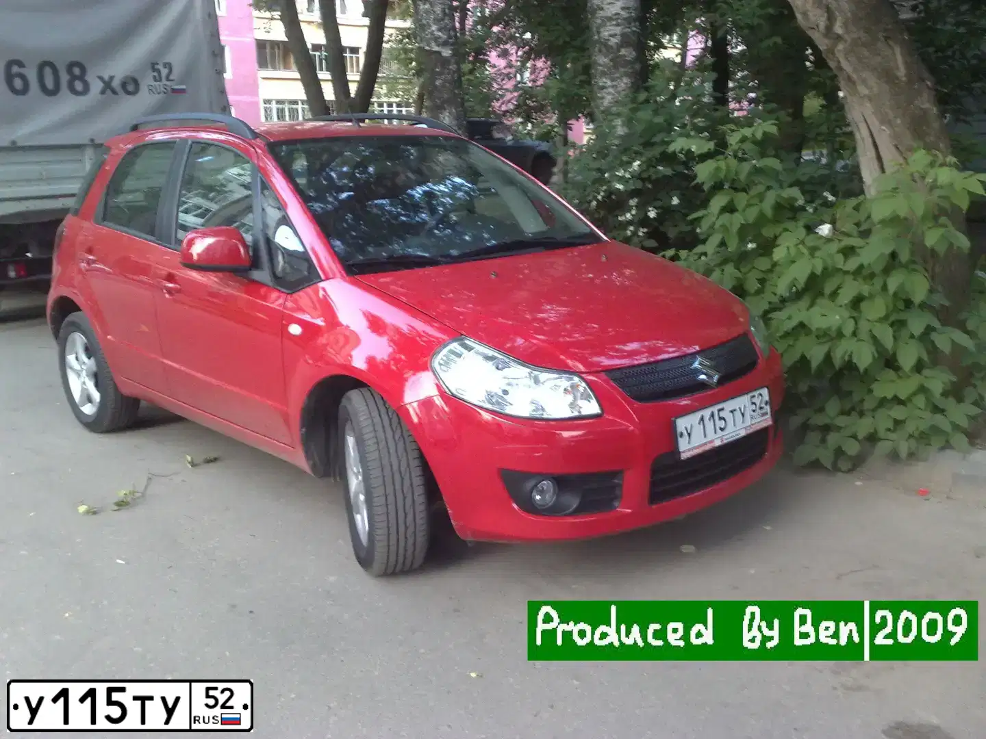 Фото автомобиля SUZUKI SX 4, 2008 — госномер У115ТУ52. Цвет: КРАСНЫЙ