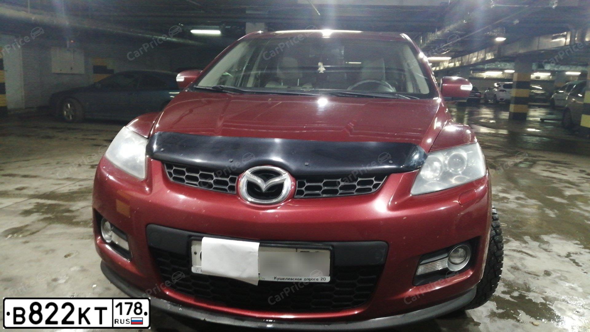 Фото автомобиля MAZDA CX-7, 2008 — госномер К471СА53. Цвет: Красный