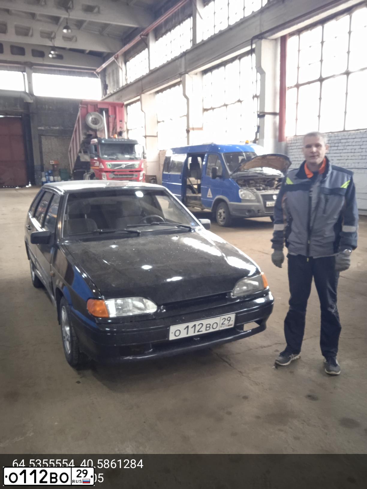 Фото автомобиля LADA 2114 SAMARA, 2008 — госномер О112ВО29. Цвет: Темно-зеленый
