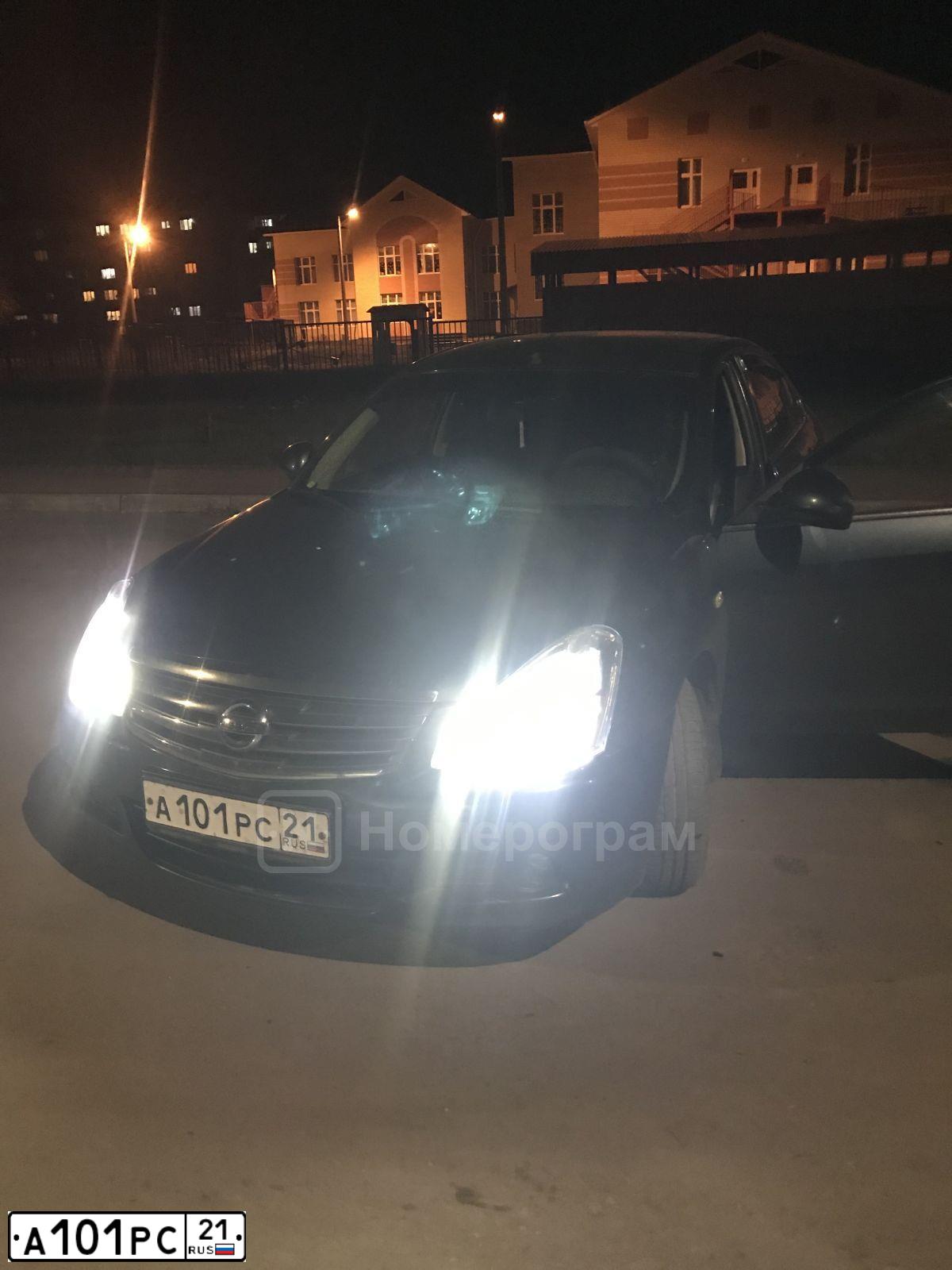 Фото автомобиля NISSAN ALMERA /AVTOVAZ/, 2014 — госномер А101РС21. Цвет: СЕРО-СИНИЙ