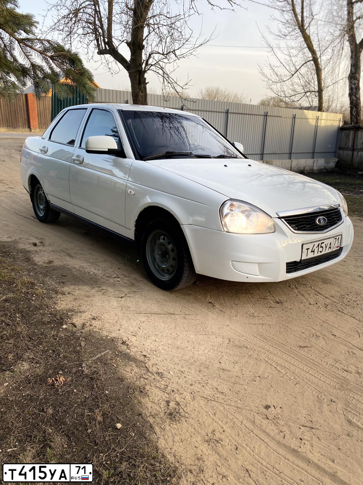 Фото автомобиля LADA 2170 PRIORA, 2017 — госномер Т415УА71. Цвет: Белый