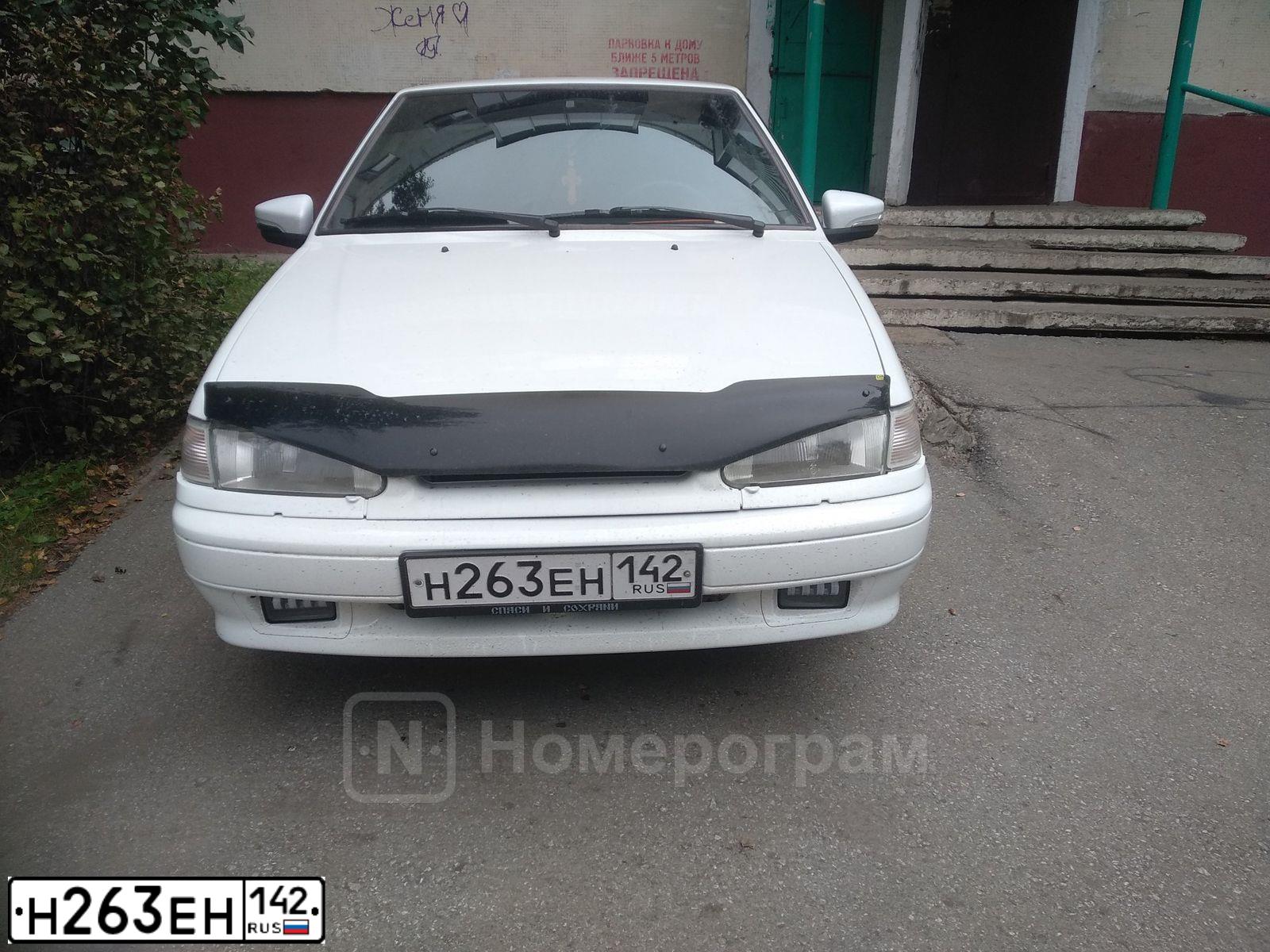 Фото автомобиля LADA 2114 SAMARA, 2012 — госномер Н263ЕН142. Цвет: Белый