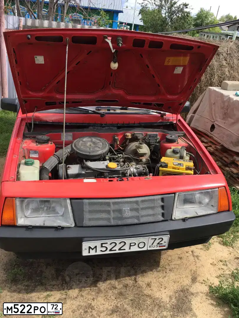 Фото автомобиля LADA 2108 SAMARA, 1988 — госномер М522РО72. Цвет: Красный