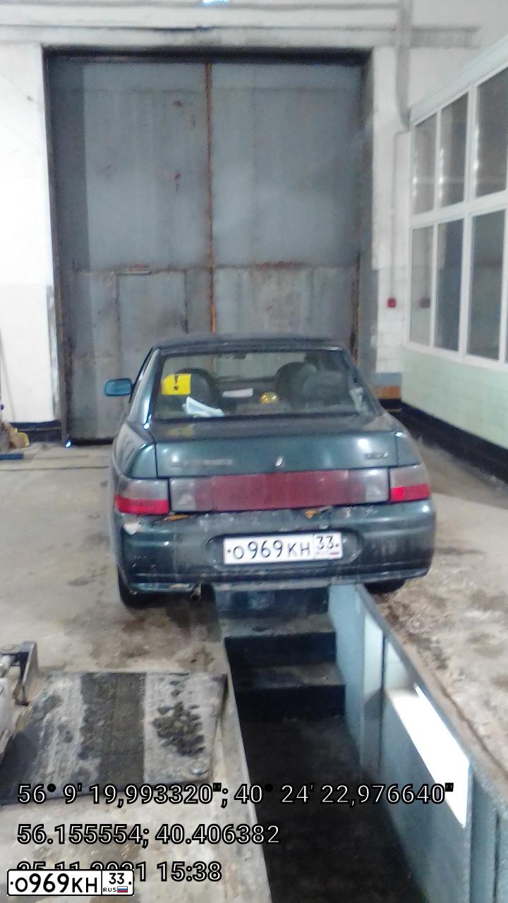 Фото автомобиля LADA 2110, 2004 — госномер О969КН33. Цвет: ЗЕЛЕНЫЙ