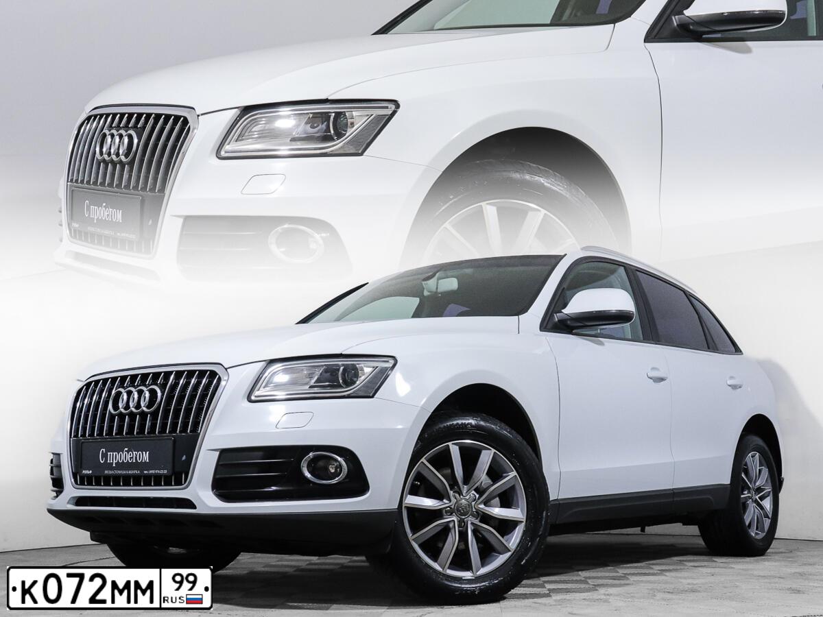 Фото автомобиля AUDI Q5, 2013 — госномер О549СУ18. Цвет: Белый