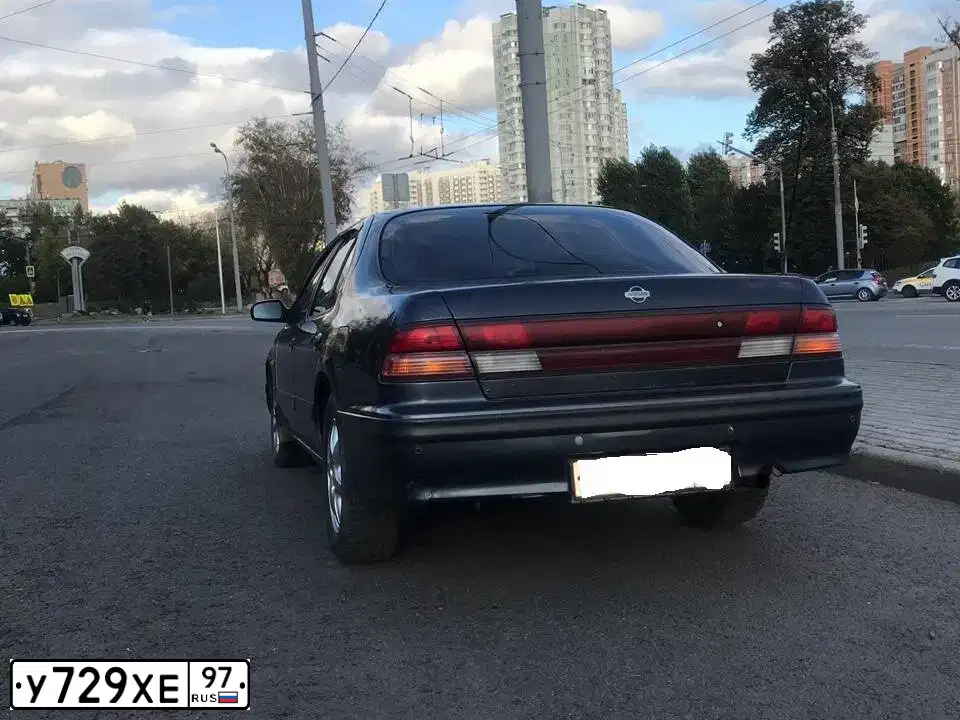 Фото автомобиля NISSAN MAXIMA, 1997 — госномер Н508РУ99. Цвет: СИНИЙ ОКЕАН
