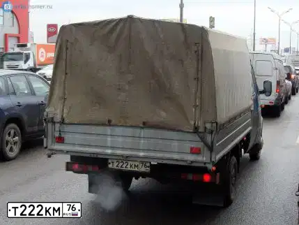 Фото автомобиля GAZ 3302 EL, 2006 — госномер Т222КМ76. Цвет: СИНЕ-ЗЕЛЕНЫЙ
