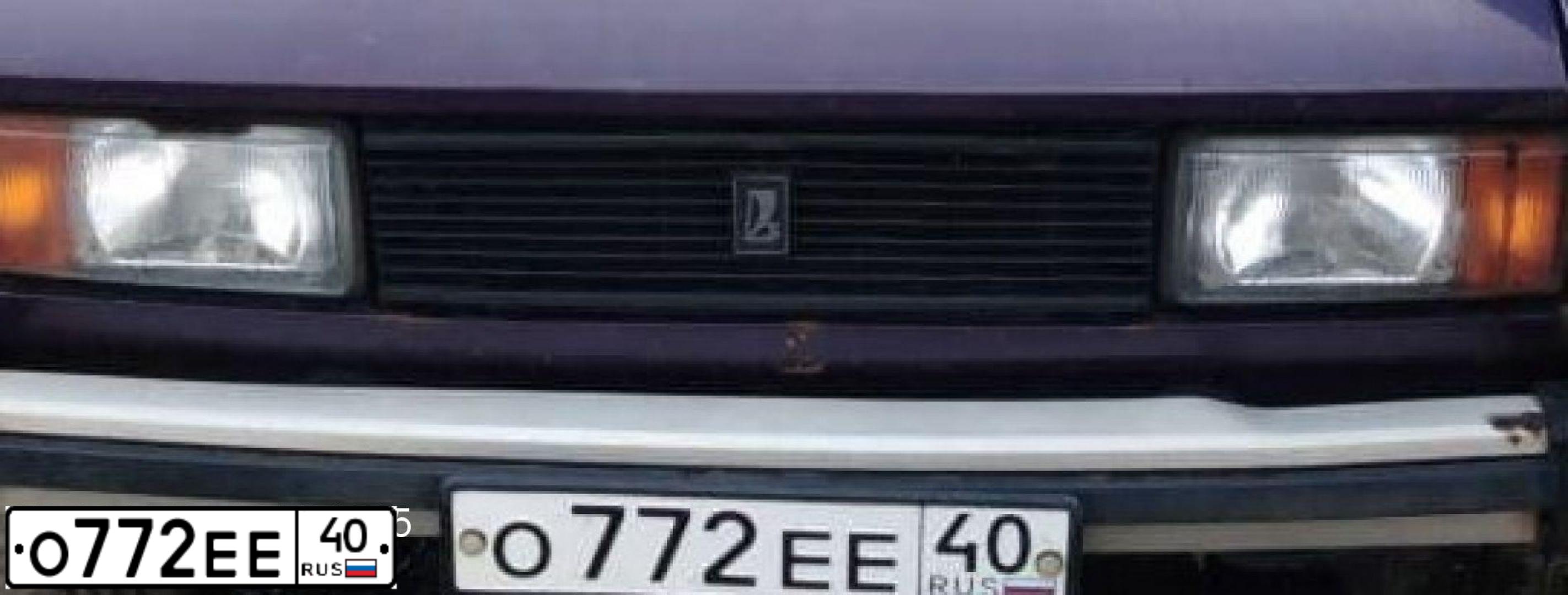 Фото автомобиля VAZ 2105 LADA, 1997 — госномер О772ЕЕ40. Цвет: БАКЛАЖАННЫЙ