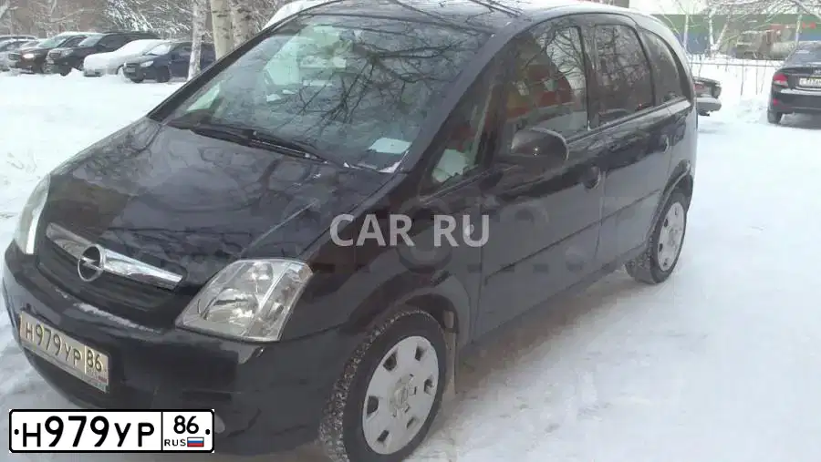 Фото автомобиля OPEL MERIVA, 2008 — госномер Н979УР86. Цвет: ЧЕРНЫЙ