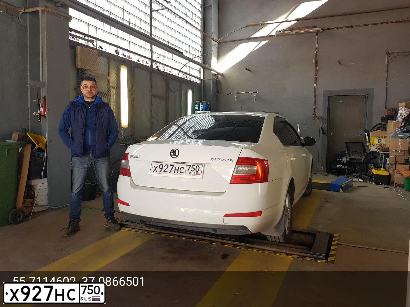 Фото автомобиля SKODA OCTAVIA, 2016 — госномер О769ОС71. Цвет: Белый