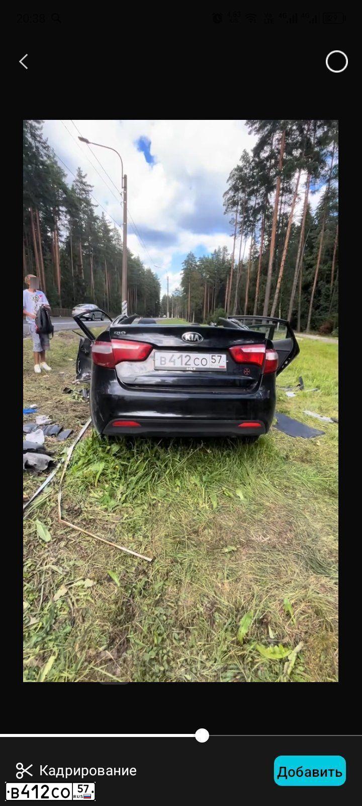 Фото автомобиля KIA RIO, 2014 — госномер В412СО57. Цвет: ЧЕРНЫЙ