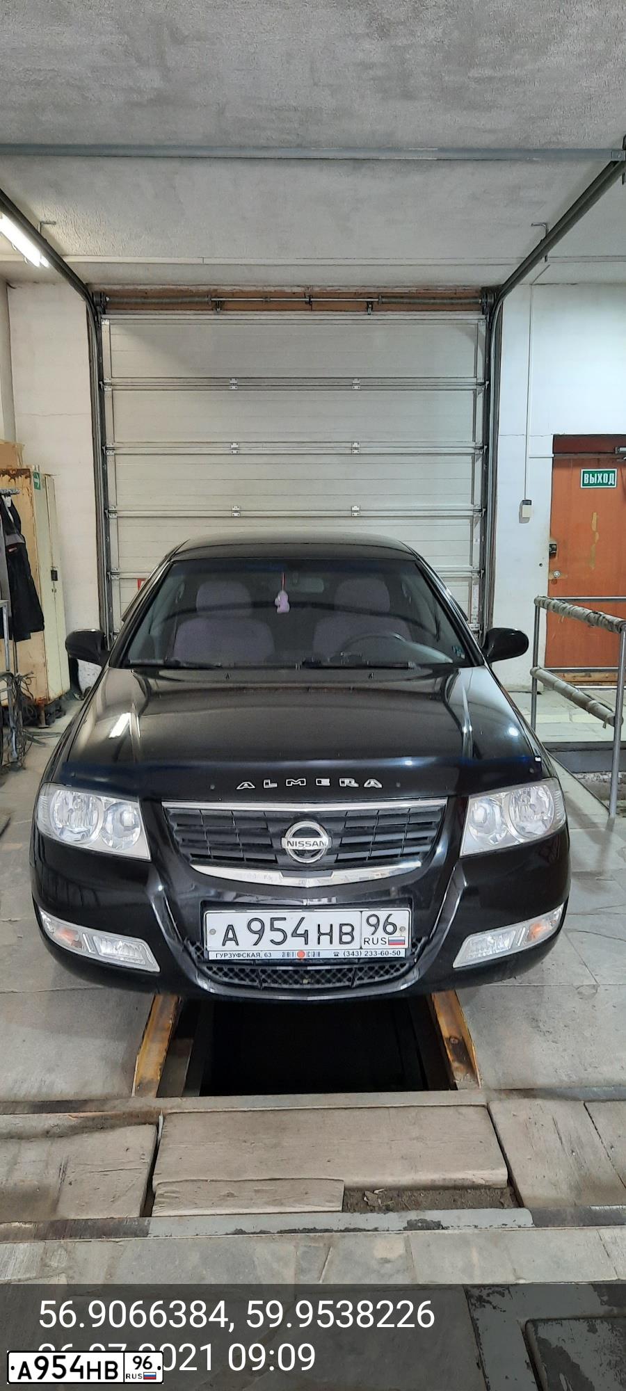 Фото автомобиля NISSAN ALMERA, 2006 — госномер М778ВО71. Цвет: ЧЕРНЫЙ