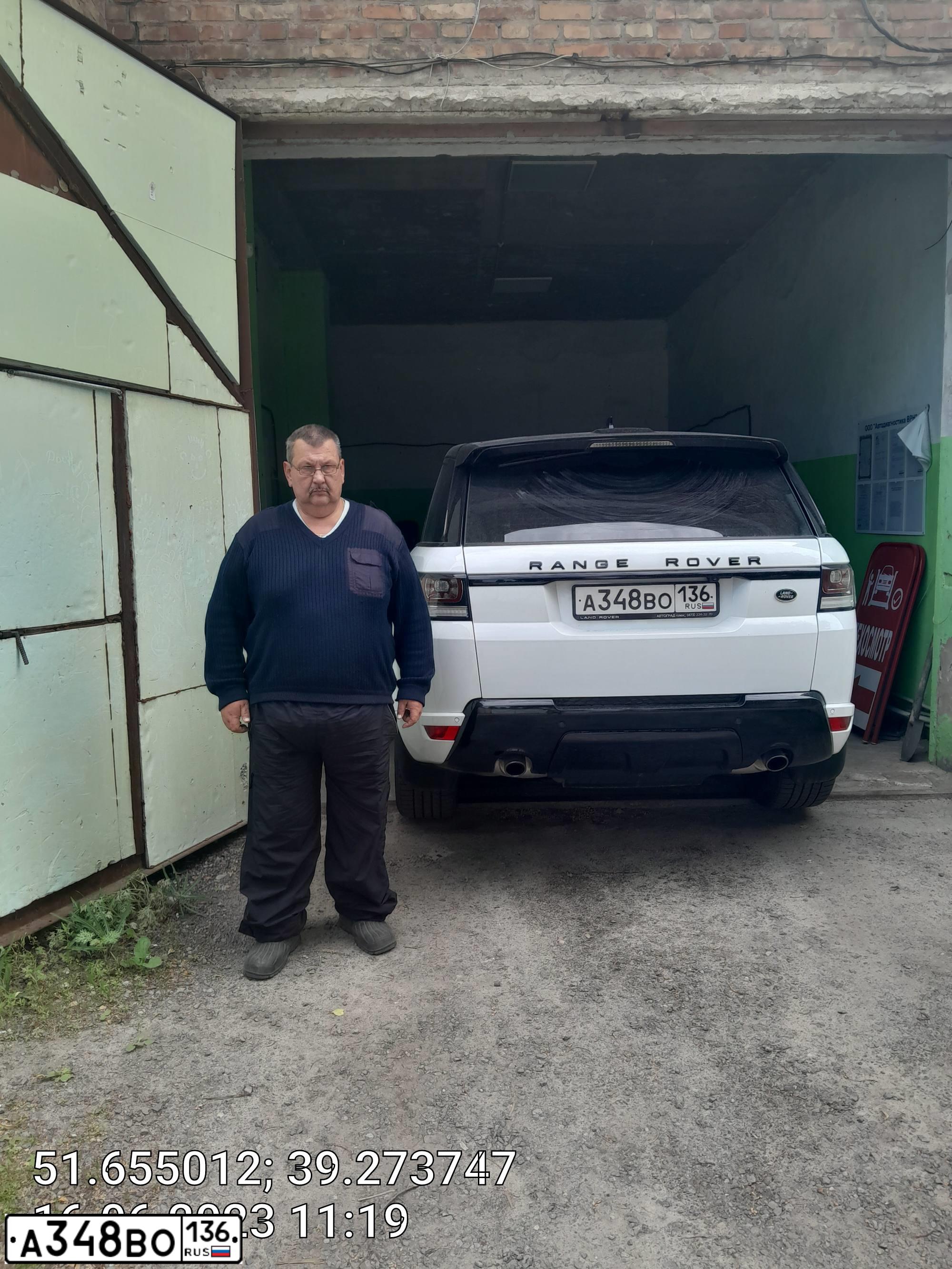 Фото автомобиля LANDROVER RANGE ROVER SPORT, 2014 — госномер М483КЕ136. Цвет: БЕЛЫЙ
