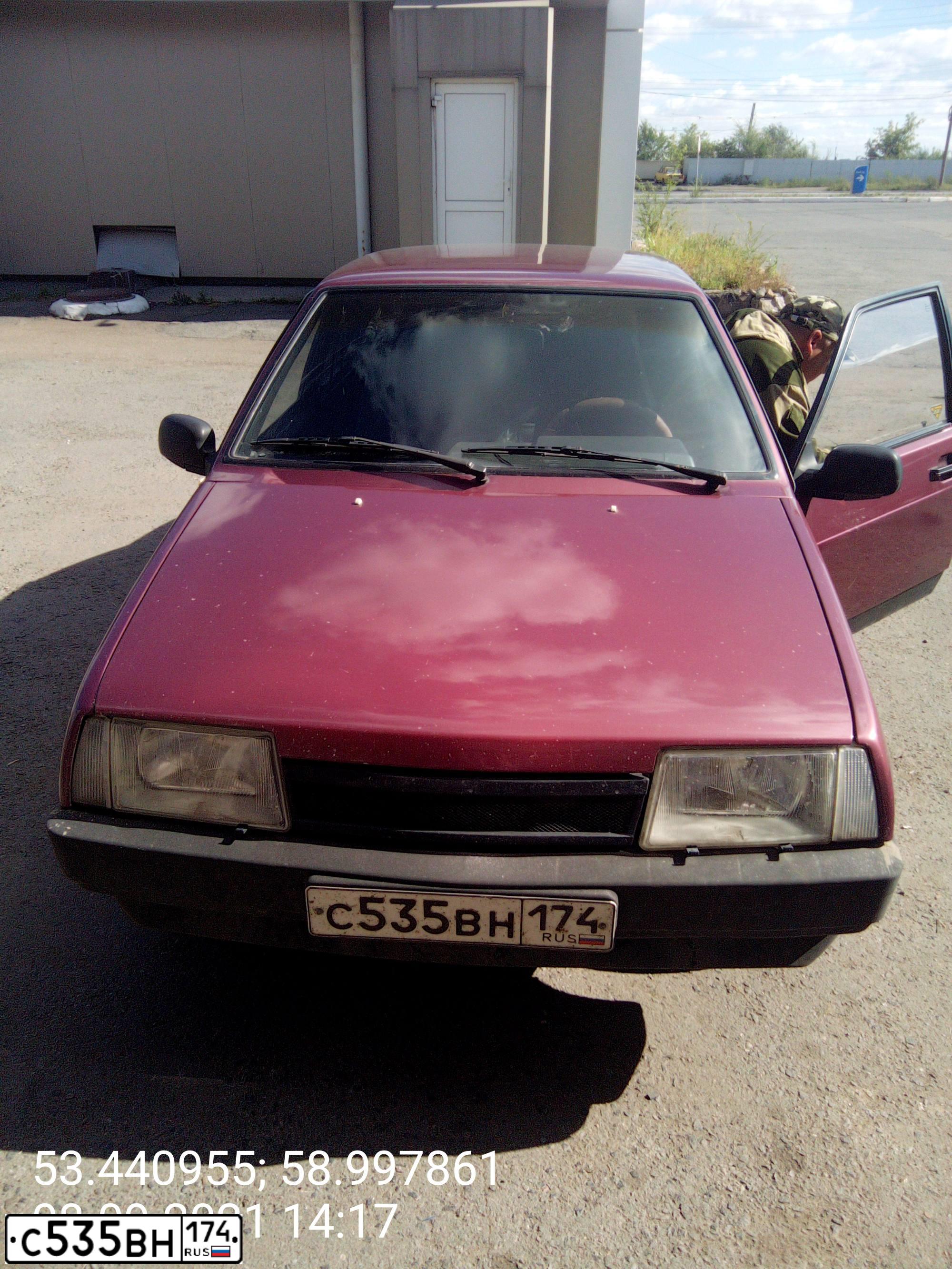 Фото автомобиля LADA 2109 SAMARA, 1996 — госномер С535ВН174. Цвет: ГРАНАТОВЫЙ