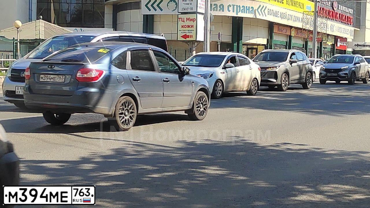 Фото автомобиля LADA 2191 GRANTA, 2014 — госномер М394МЕ763. Цвет: Серо-Синий