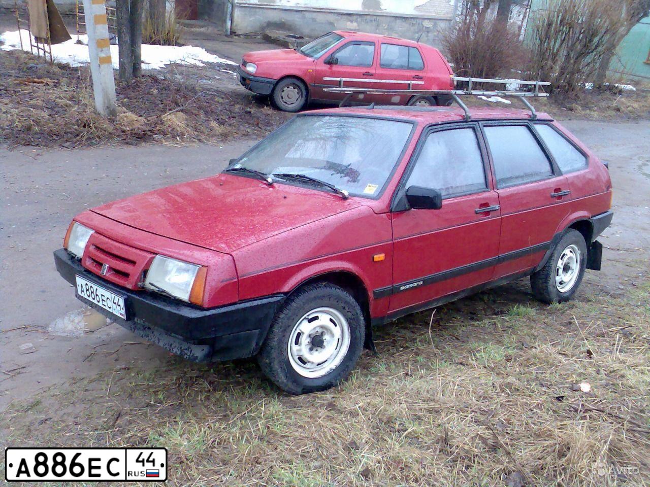 Фото автомобиля LADA 2109 SAMARA, 1993 — госномер А886ЕС44. Цвет: ВИШНЕВЫЙ
