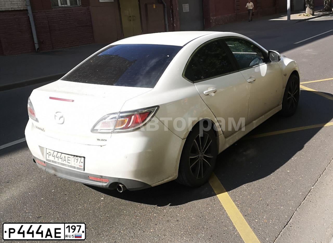 Фото автомобиля MAZDA 6, 2010 — госномер Р444АЕ197. Цвет: Белый
