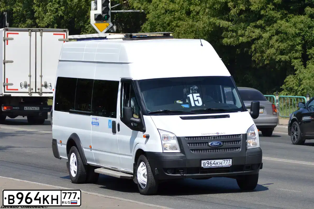 Фото автомобиля FORD TRANSIT, 2013 — госномер В964КН777. Цвет: БЕЛЫЙ