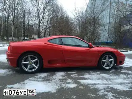 Фото автомобиля FERRARI I 360, 1999 — госномер В062КС177. Цвет: КРАСНЫЙ