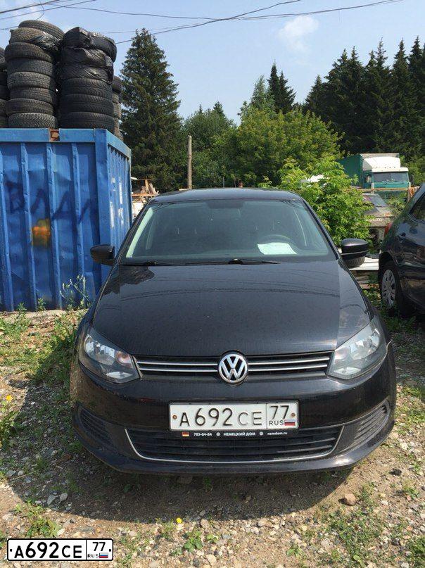Фото автомобиля VOLKSWAGEN POLO, 2013 — госномер К458ОР159. Цвет: ЧЕРНЫЙ
