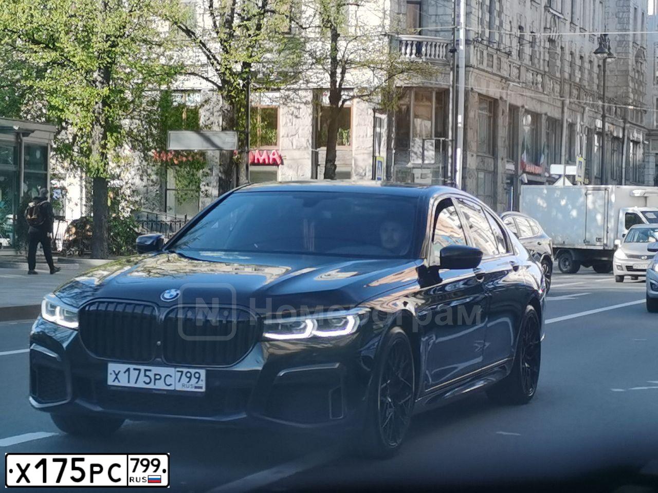 Фото автомобиля BMW SERIE 7, 2019 — госномер В601ОС172. Цвет: ЧЕРНЫЙ