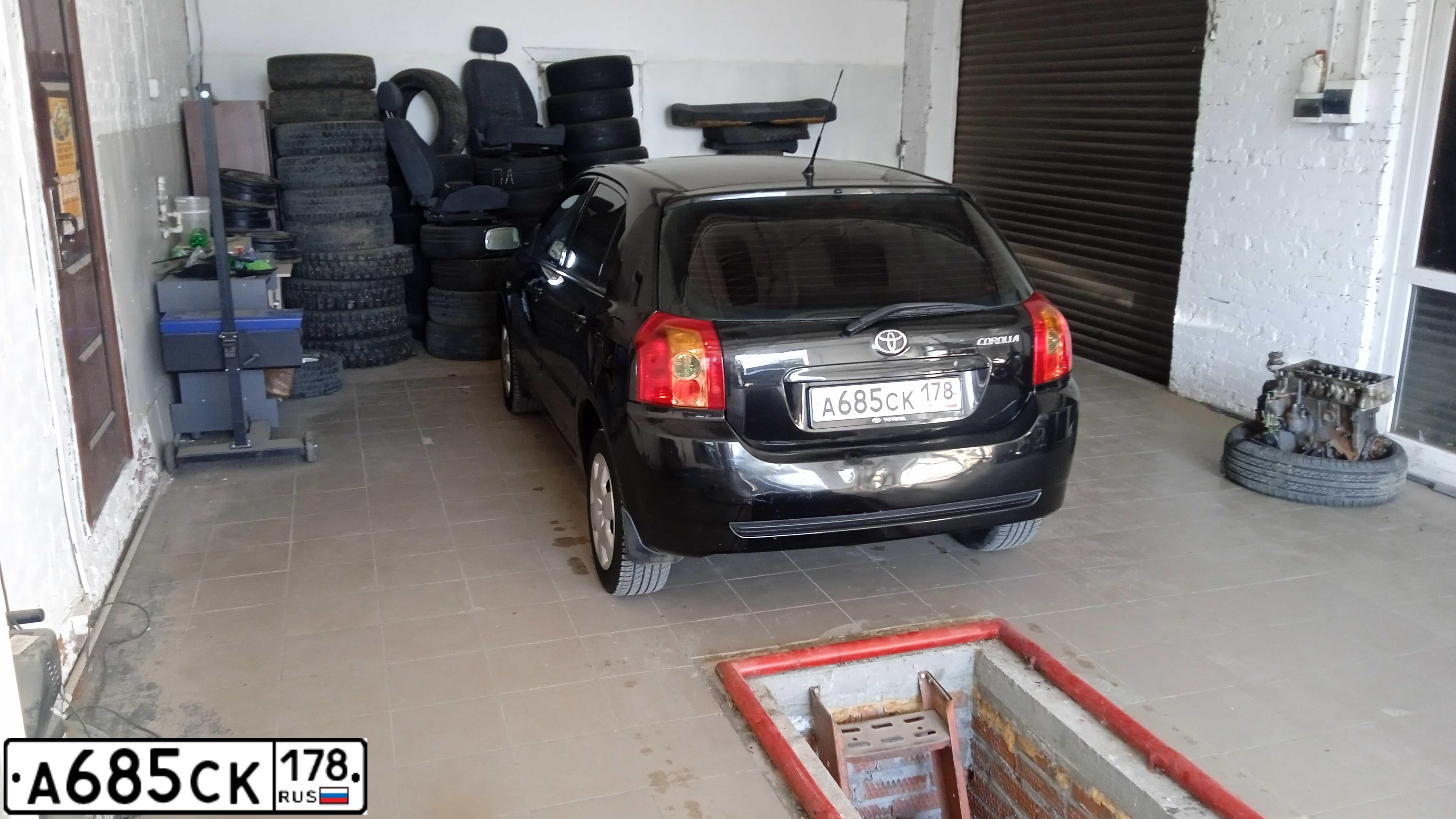 Фото автомобиля TOYOTA COROLLA, 2006 — госномер В735ТО193. Цвет: ЧЕРНЫЙ