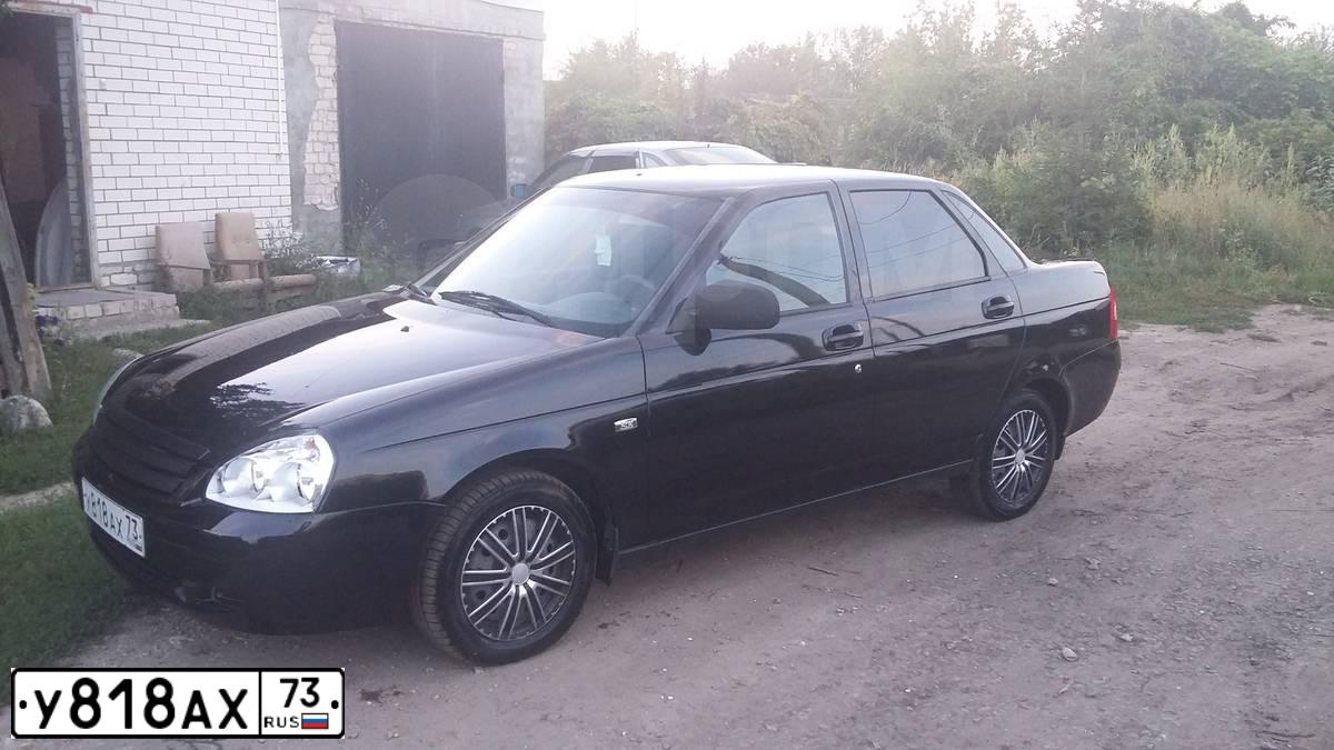 Фото автомобиля LADA 2112, 2008 — госномер В579УУ73. Цвет: Сине-Черный