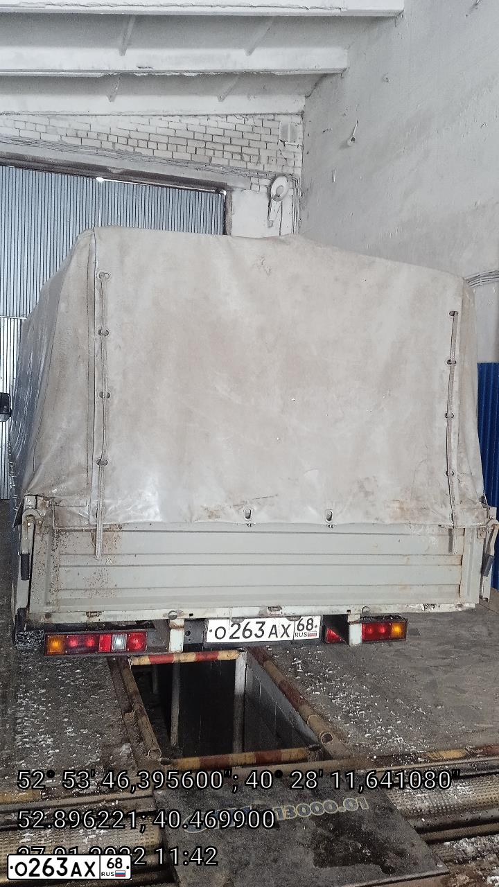 Фото автомобиля GAZ 3302 EL, 2012 — госномер О263АХ68. Цвет: Белый