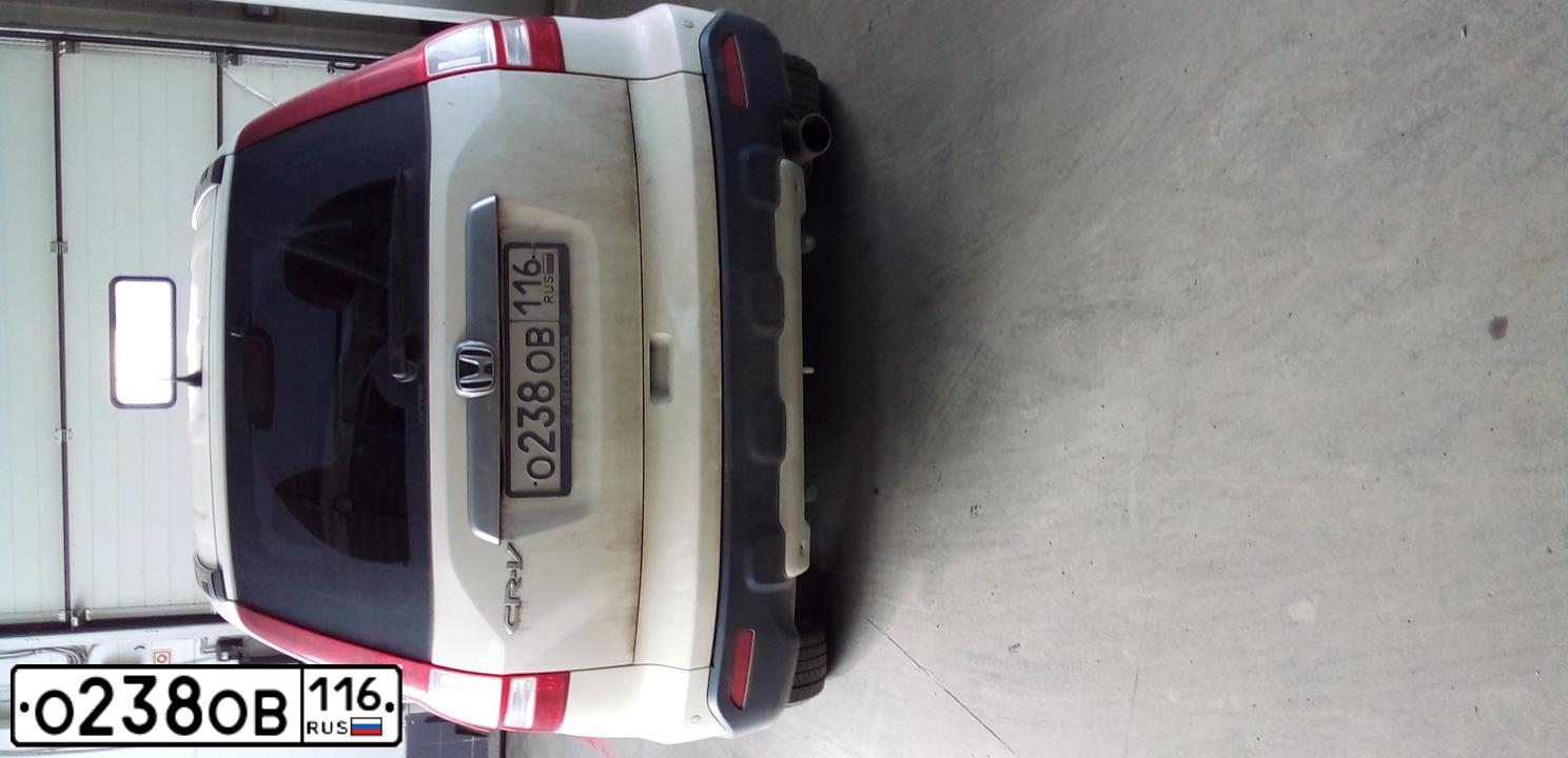 Фото автомобиля HONDA CR-V, 2008 — госномер О238ОВ116. Цвет: БЕЛЫЙ