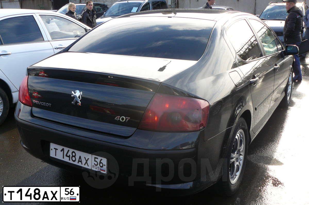 Фото автомобиля PEUGEOT 407, 2006 — госномер У951МР56. Цвет: ЧЕРНЫЙ