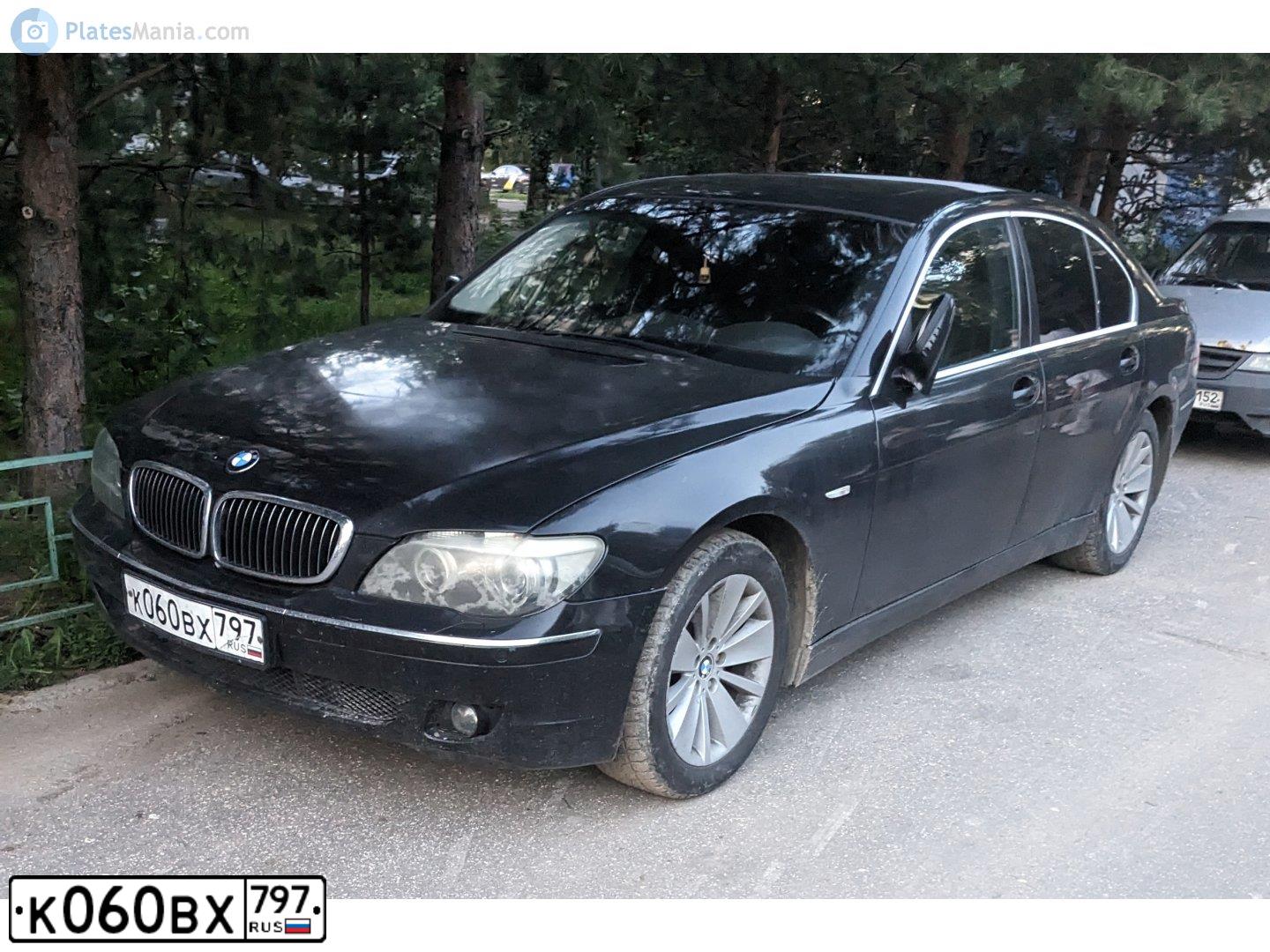 Фото автомобиля BMW SERIE 7, 2005 — госномер К060ВХ797. Цвет: ЧЕРНЫЙ