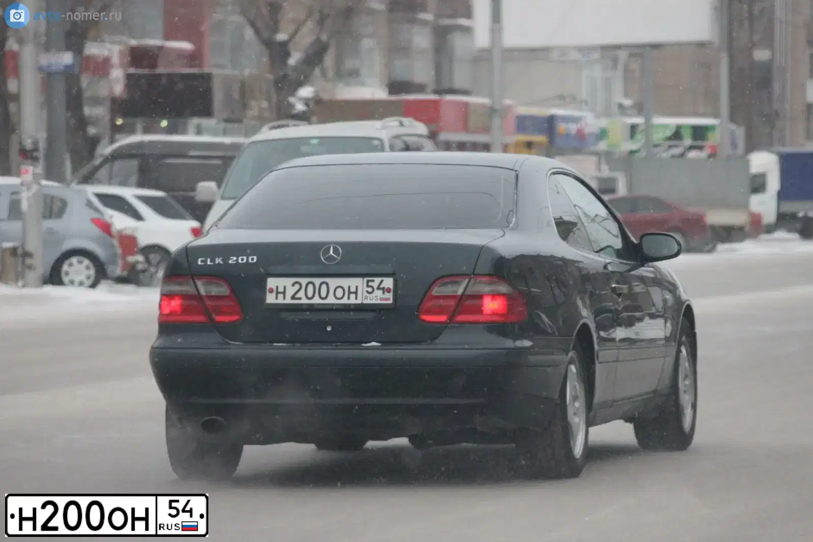 Фото автомобиля MERCEDES CLK-KLASSE, 1998 — госномер Н200ОН54. Цвет: СИНИЙ