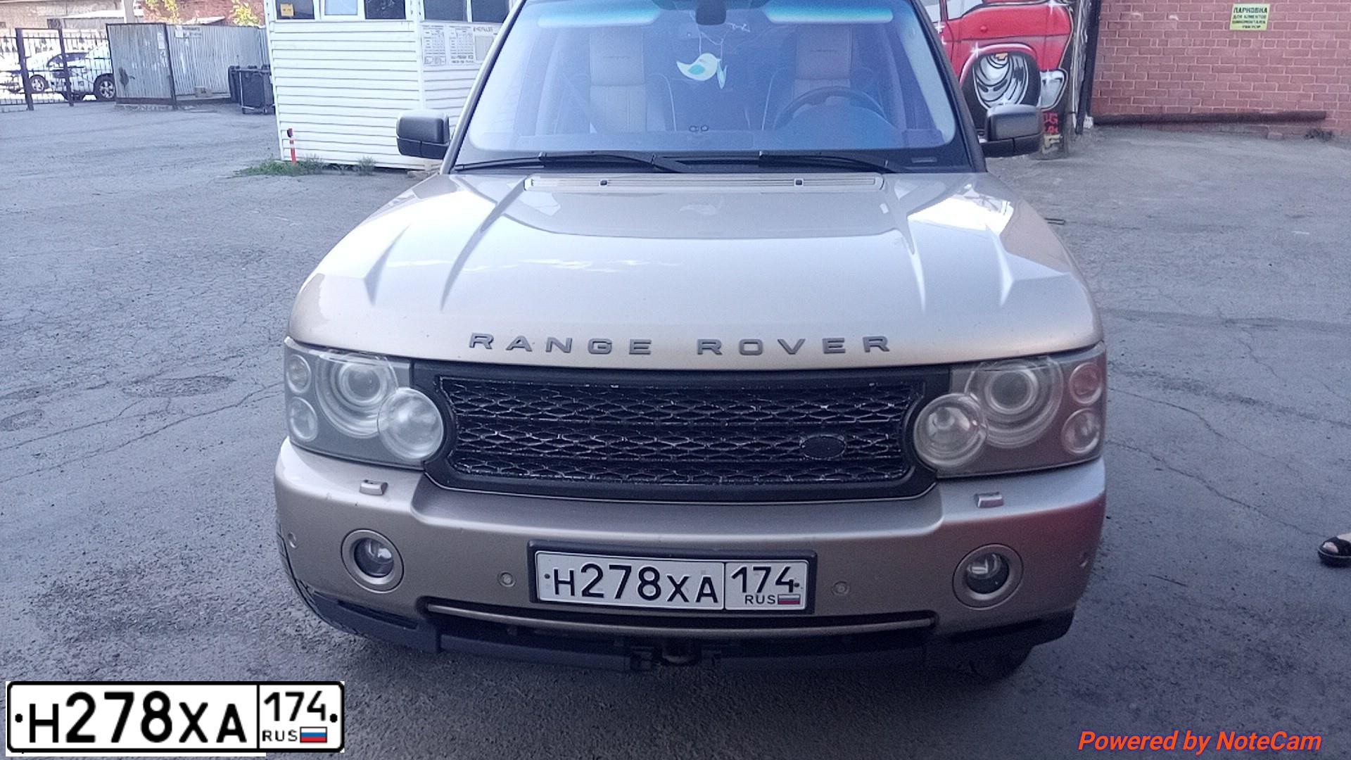 Фото автомобиля LANDROVER RANGE ROVER, 2008 — госномер Х815ЕС72. Цвет: ЗОЛОТИСТЫЙ