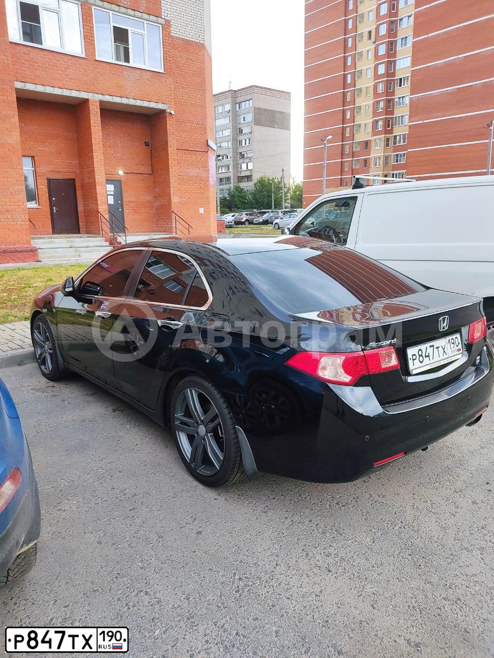 Фото автомобиля HONDA ACCORD, 2011 — госномер Р847ТХ190. Цвет: ЧЕРНЫЙ