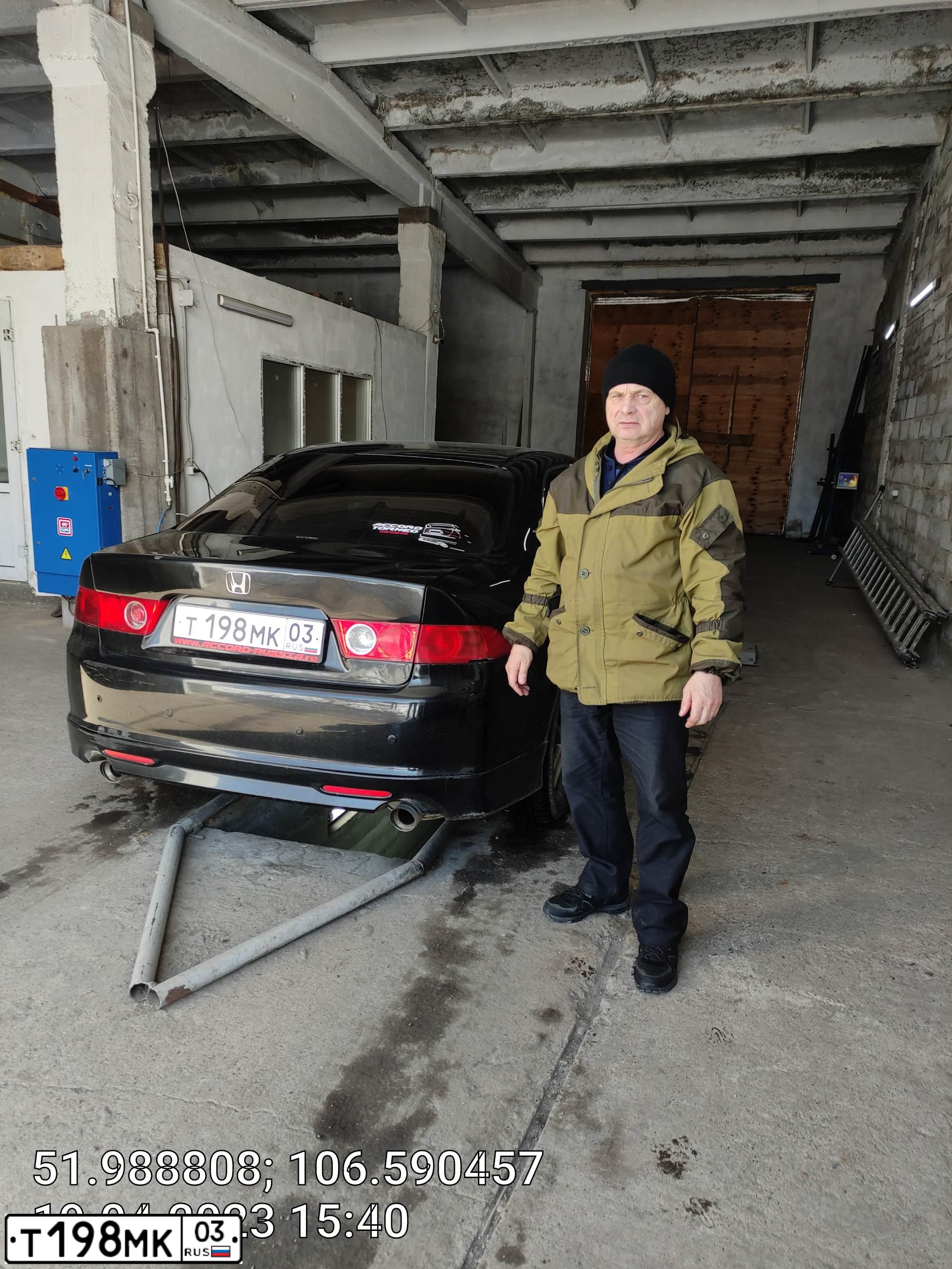 Фото автомобиля HONDA ACCORD, 2007 — госномер Т198МК03. Цвет: ЧЕРНЫЙ
