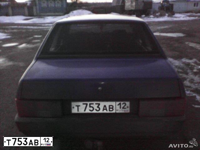 Фото автомобиля LADA 2109 SAMARA, 1998 — госномер Т753АВ12. Цвет: СИНИЙ
