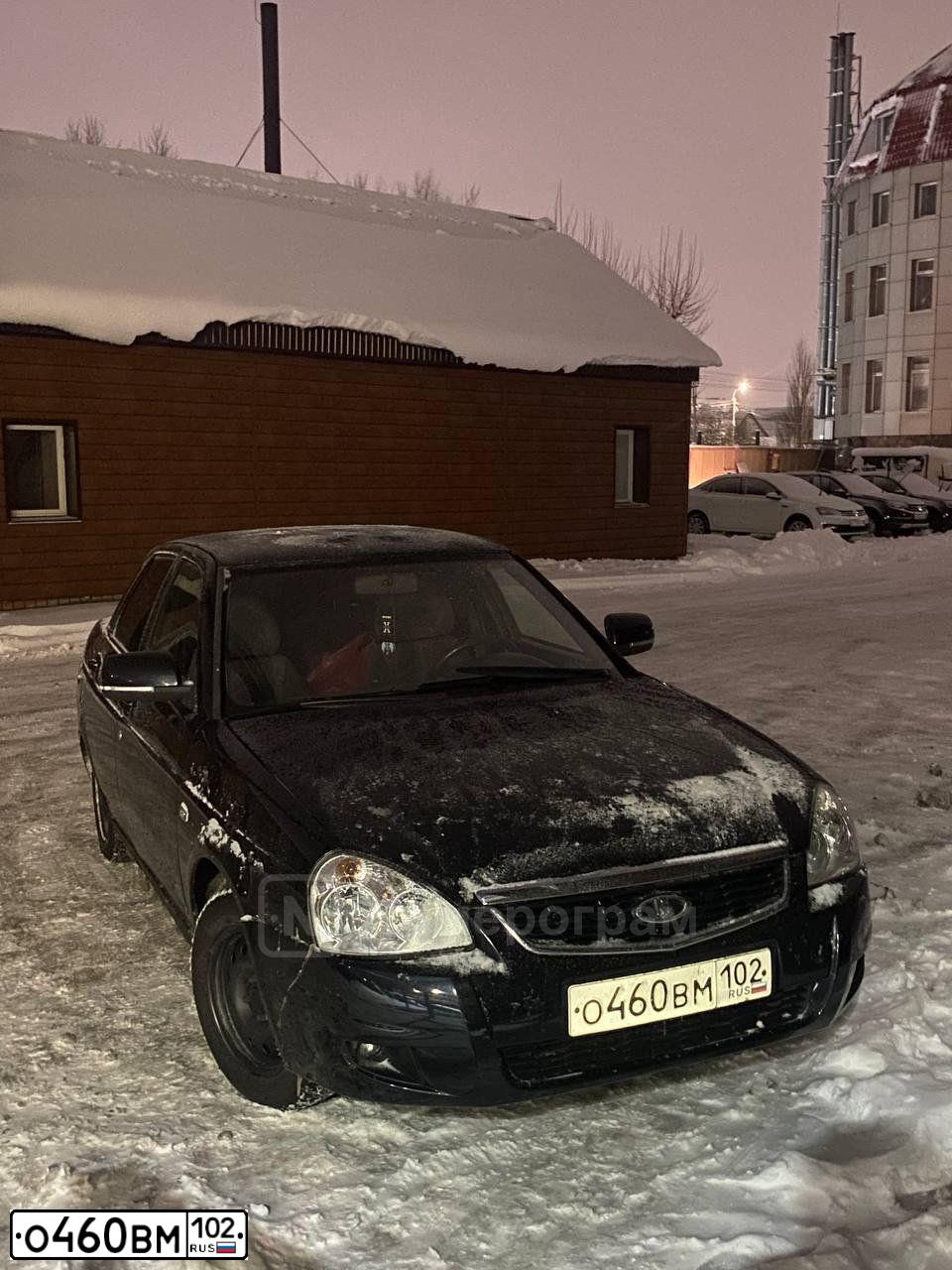 Фото автомобиля LADA 2170 PRIORA, 2007 — госномер О460ВМ102. Цвет: ГРАФИТОВЫЙ МЕТАЛЛИК
