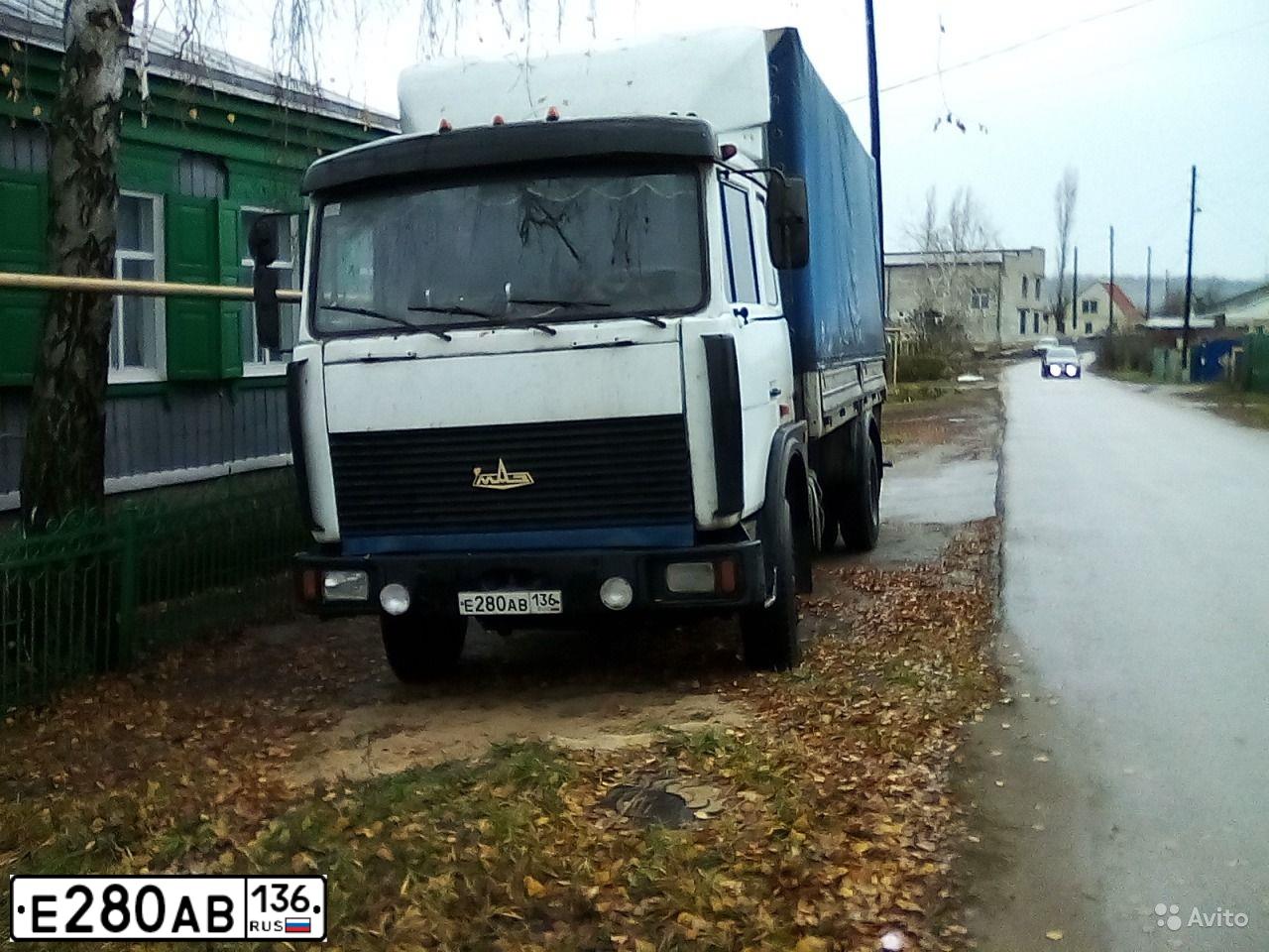 Фото автомобиля MAZ 5336 /4X2/, 1999 — госномер С869СК36. Цвет: Белый