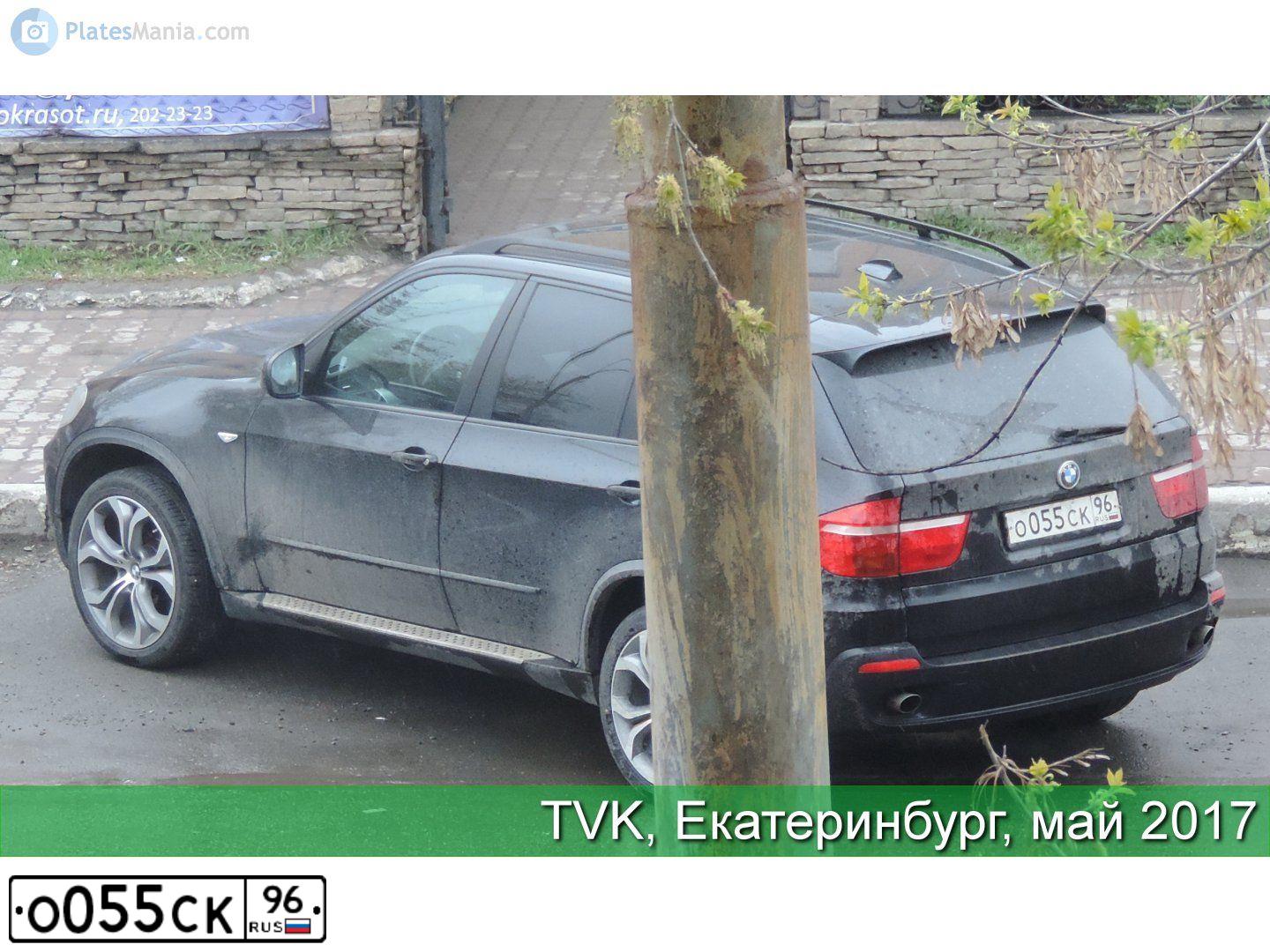 Фото автомобиля BMW X6, 2011 — госномер О055СК96. Цвет: Красный
