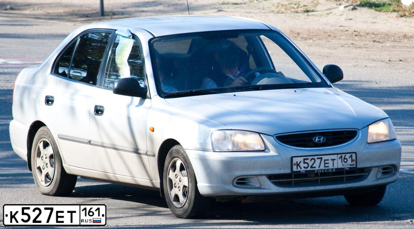 Фото автомобиля TAGAZ ACCENT, 2009 — госномер Т717АА761. Цвет: Серебристый