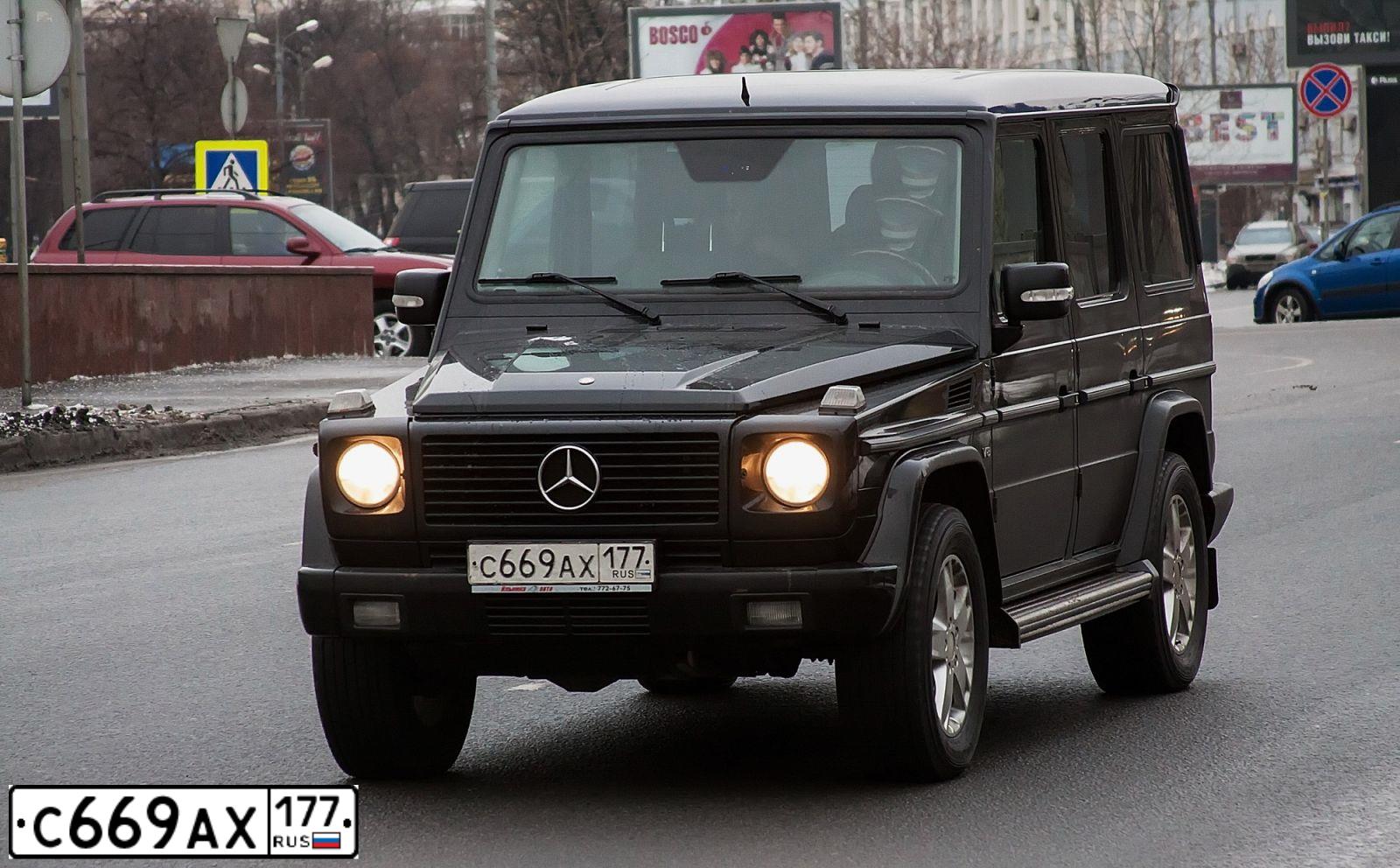 Фото автомобиля MERCEDES G-KLASSE, 2005 — госномер С838СС77. Цвет: ЧЕРНЫЙ
