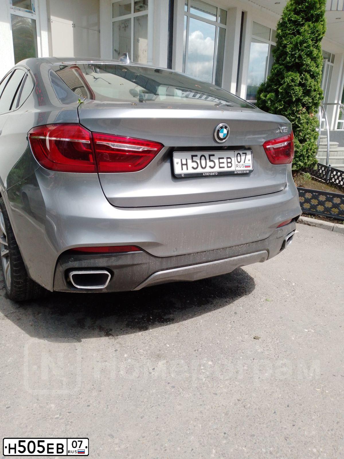 Фото автомобиля BMW X6, 2017 — госномер Н505ЕВ07. Цвет: СЕРЫЙ