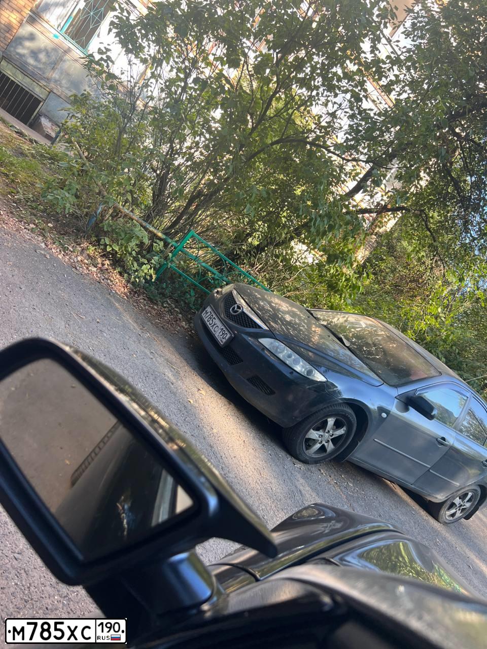 Фото автомобиля MAZDA 6, 2004 — госномер М785ХС190. Цвет: ЧЕРНЫЙ