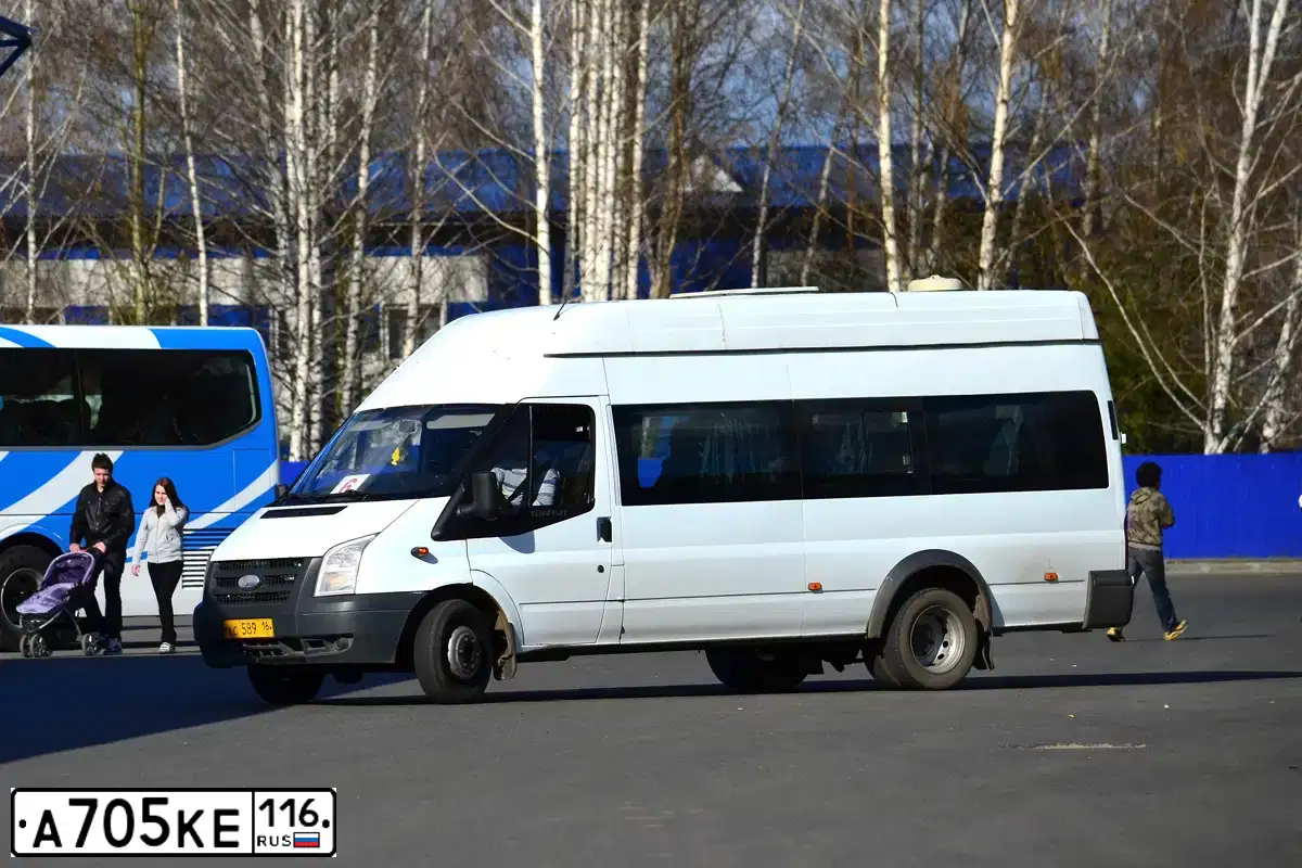 Фото автомобиля FORD TRANSIT, 2007 — госномер А705КЕ116. Цвет: Белый
