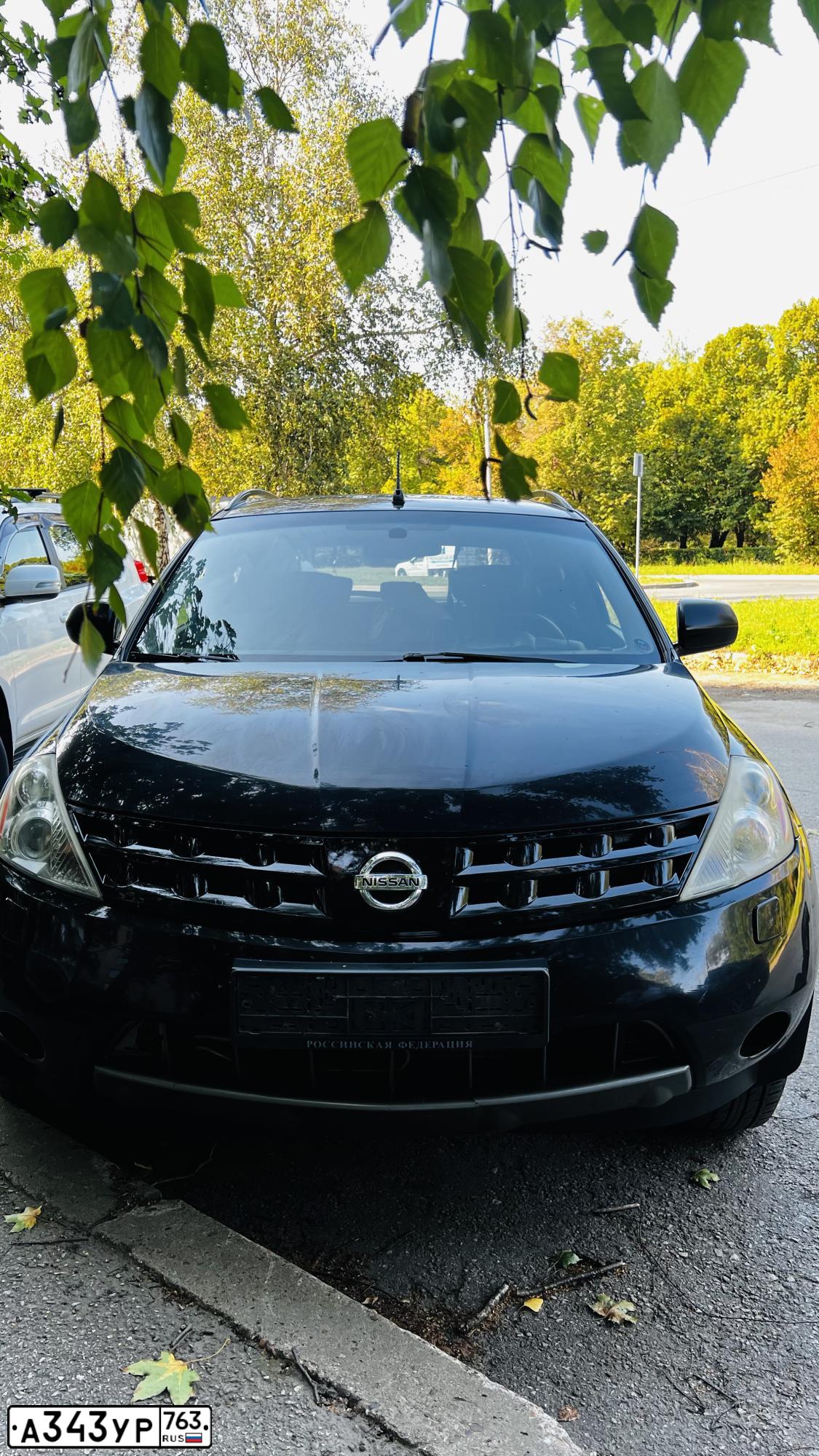 Фото автомобиля NISSAN MURANO, 2007 — госномер А343УР763. Цвет: ЧЕРНЫЙ